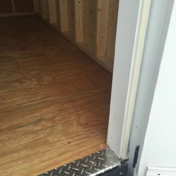 A door way with the floor in place.